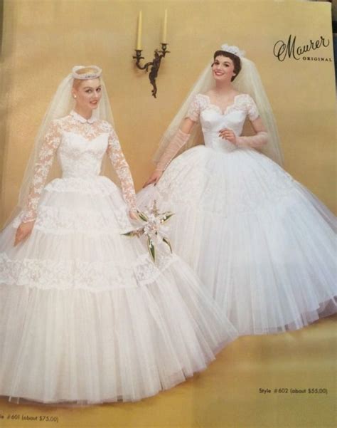 Vintagebrides 1950′s Maurer Original Ad Bridal Gowns Vintage