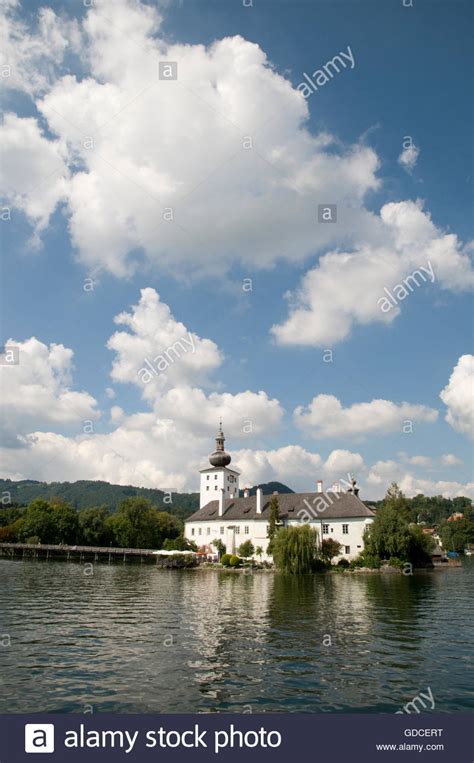 Schloss Orth Castle On Lake Traunsee In Gmunden Salzkammergut Region