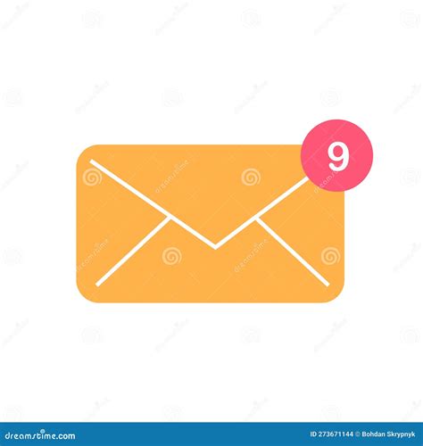 Unread Incoming Letter Email Enclosed Envelope Purple Button Isometric