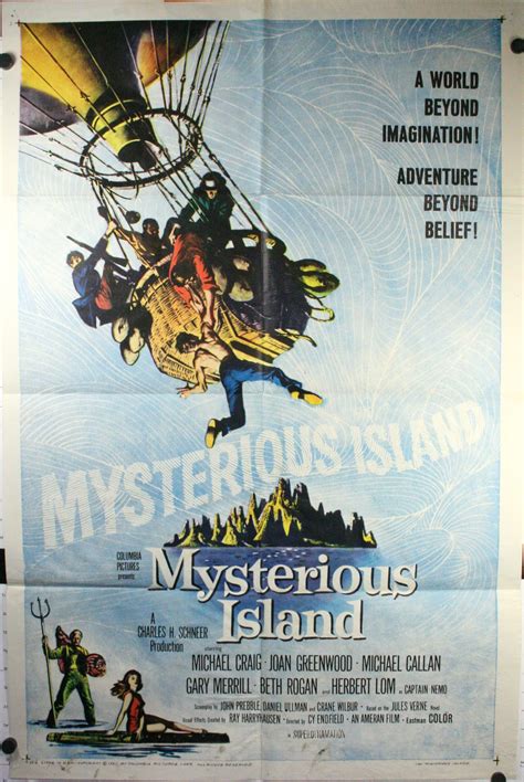 Scarlett johansson as jordan two delta. MYSTERIOUS ISLAND, Jules Verne Original Movie Poster