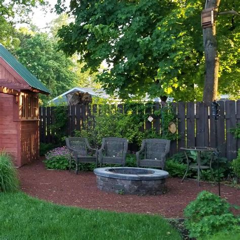 Rustic Cedar Shed And Fire Pit Outdoor Fire Pit Backyard Fire