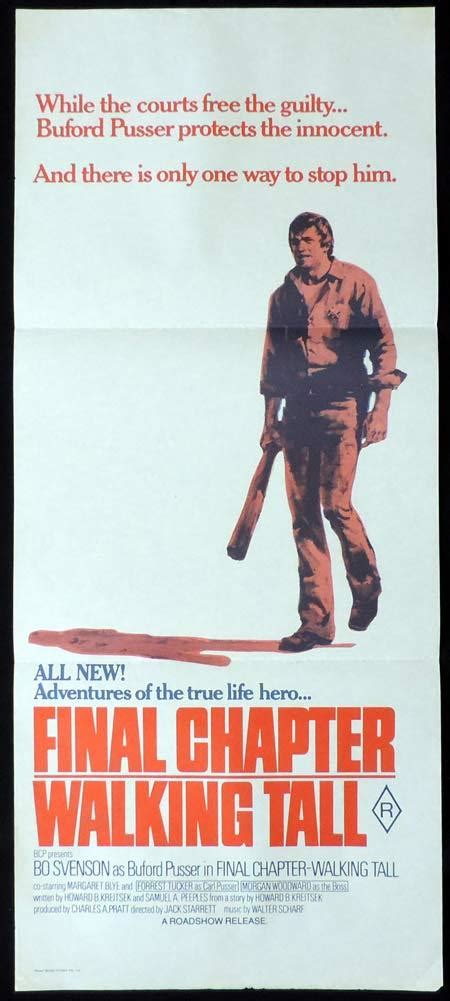 Final Chapter Walking Tall Original Daybill Movie Poster Bo Svenson As Buford Pusser Moviemem