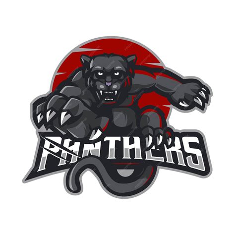 Premium Vector Panther Esport Logo Isolated On White Background Black