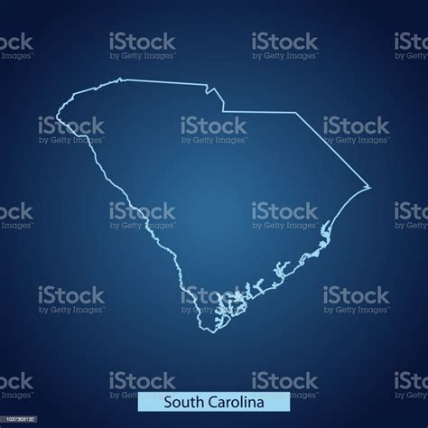 South Carolinakarte Stock Vektor Art Und Mehr Bilder Von Illustration