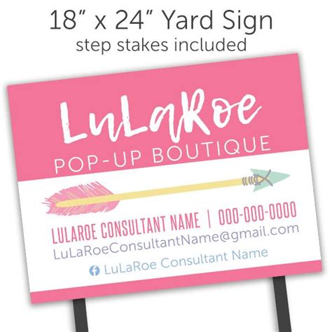 Lularoe Yard Sign Pop Up Boutique 18″ X 24″ Yard Signs Lularoe