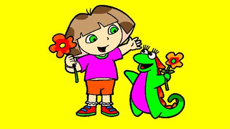 The green iguanas (iguana iguana) are so named because, with few exceptions (abnormally colored or patterned individuals found in normal populations), they are green. Dora And Her Friend Isa The Iguana Holding Flowers - Dora ...