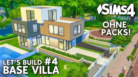 Entwirf einen grundriss für ein hochhaus mit fahrstuhlschächten. Die Sims 4 Haus bauen ohne Packs | Base Villa #4 ...