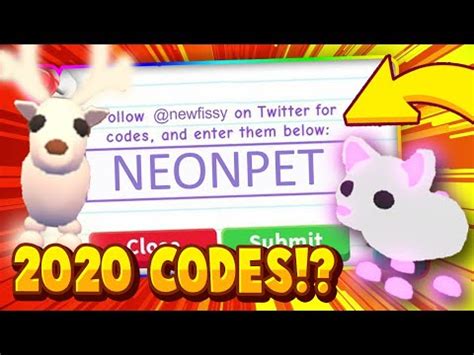 Tons of codes and rewards are waiting for you, so don't let expire the codes and claim them all. TRYING ALL NEW ADOPT ME CODES! MARCH 2020 IN ROBLOX FOR FREE LEGENDARY PETS!?! / COOKIE CUTTER ...