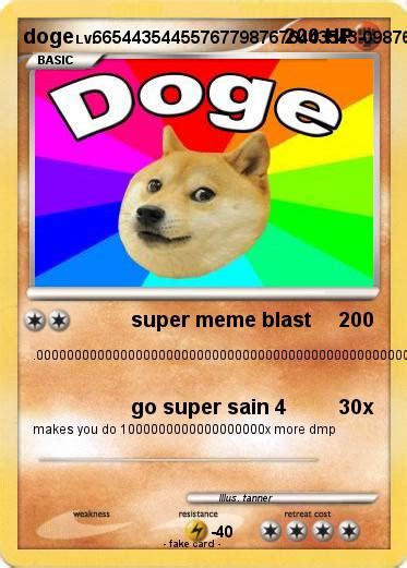 Pokémon Doge 3083 3083 Super Meme Blast My Pokemon Card