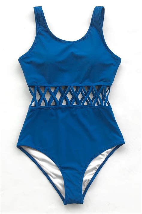 Ocean Story Solid One Piece Swimsuitcupshe Pinterest Betsybritt One Piece One Piece