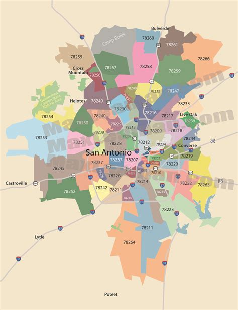San Antonio Zip Code Map Mortgage Resources