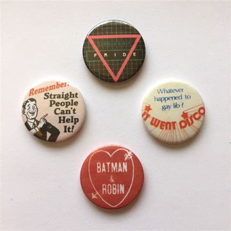 Gay Pride Vintage Remake Buttons Lgbt Pins Lesbian Badges Etsy