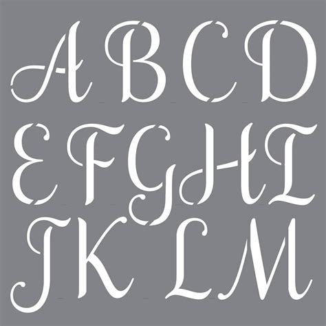 Decoart Personally Yours Sophisticated Alphabet Stencil Set 7 Pack ...