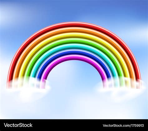 3d Rainbow In Sky Royalty Free Vector Image Vectorstock