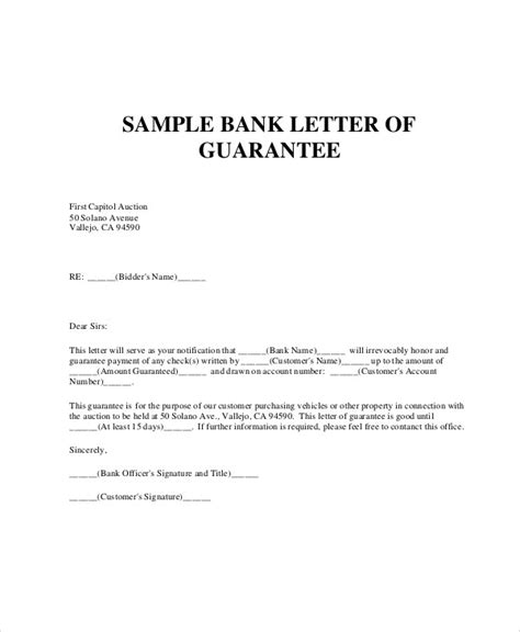 Many jurisdictions have abolished that distinction, in effect putting all guarantors in the position of the surety. FREE 54+ Guarantee Letter Samples in PDF | MS Word | Google Docs | Pages