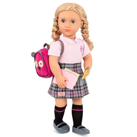 our generation hally with storybook and accessories 18 posable school doll 1 ct shipt