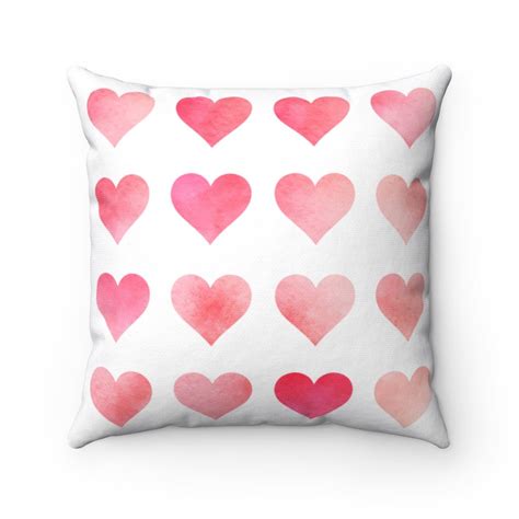 Heart Throw Pillow Valentines Day Decor Cushion With Insert Etsy