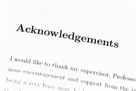 Frequently asked questions about acknowledgements. This is the thanks you get on the acknowledgments page ...