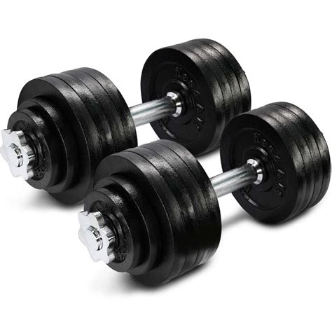 Yes4all 105 Lb Adjustable Dumbbell Weight Set Cast Iron Dumbbells