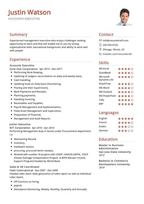 Accounts Executive Resume Sample 2022 Writing Tips Resumekraft 2023