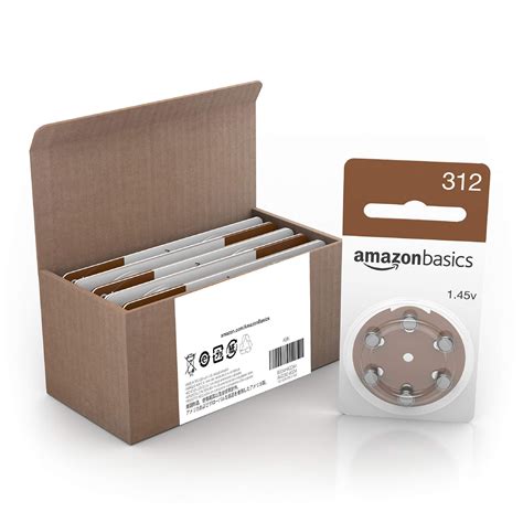 Amazonbasics Size 312 Hearing Aid Batteries 60 Pack Swiftsly