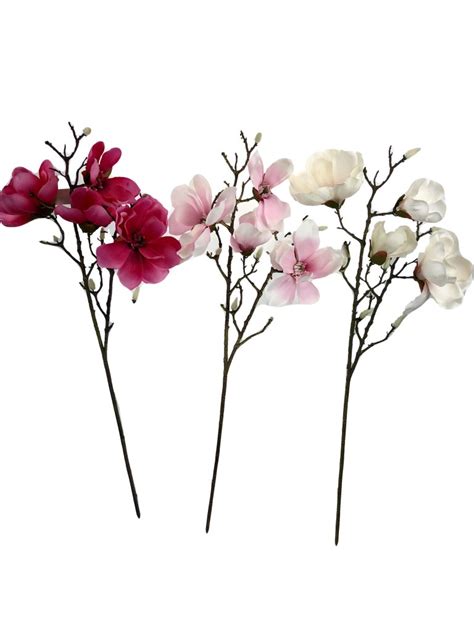 magnolie trs x4 85 cm mix barev keramika umĚlÉ kvĚtiny dekorace