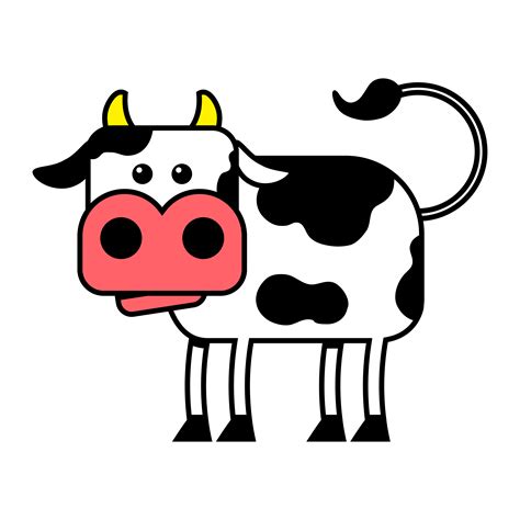 Cow Vector Cartoon Illustration 546751 Vector Art At Vecteezy