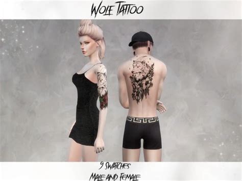 9 Swatches Found In Tsr Category Sims 4 Male Tattoos Sims Sims 4