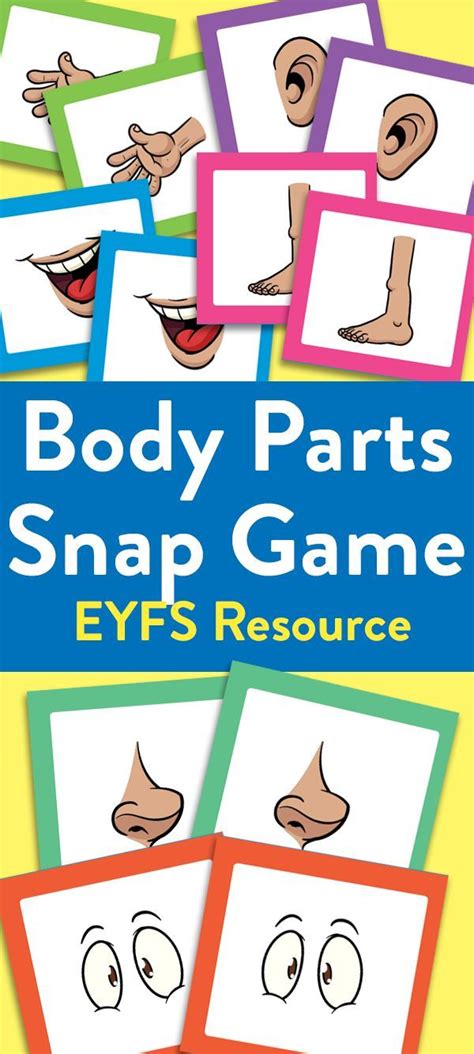 Body Parts Snap Game For Early Years Body Parts Preschool Activities