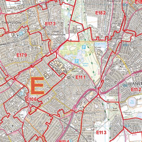 East London Postcode Map E Map Logic