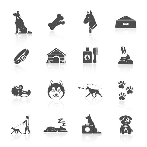 Dog Icons Set 434820 Vector Art At Vecteezy