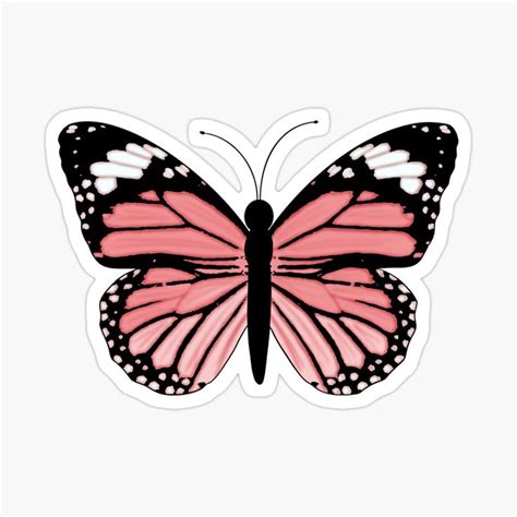 Pink Butterfly Sticker By Allyyxoxo Cute Laptop Stickers Aesthetic