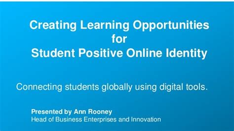 Creating Opportunities For Positive Online Student Identity