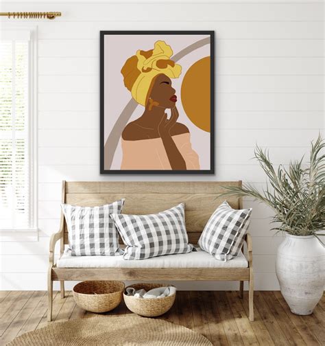 African American Art Wall Art Instant Download Woman Etsy