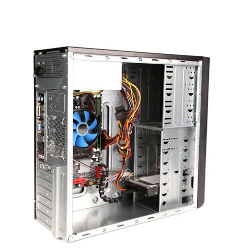 Opened Computer System Unit Stock Image Image Of Casing Cooler