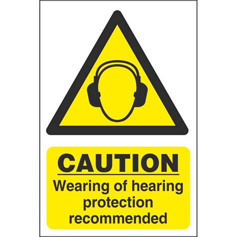 Hearing Protection Recommended Hazard Construction Safety Signs