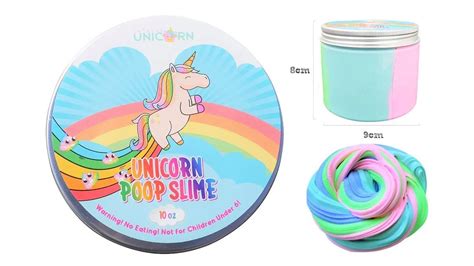 Unicorn Poop Slimelarge Size 10 Ozfluffy Rainbow Poop Slime Buy