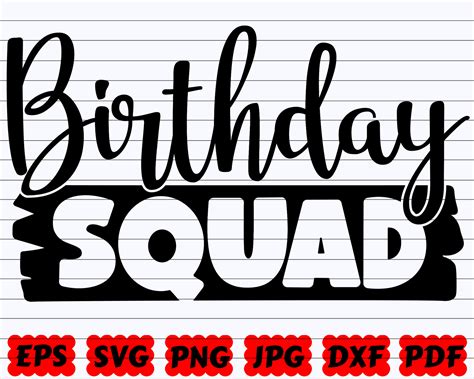 Birthday Squad Svg Squad Svg Birthday Queen Svg Birthday Etsy Uk