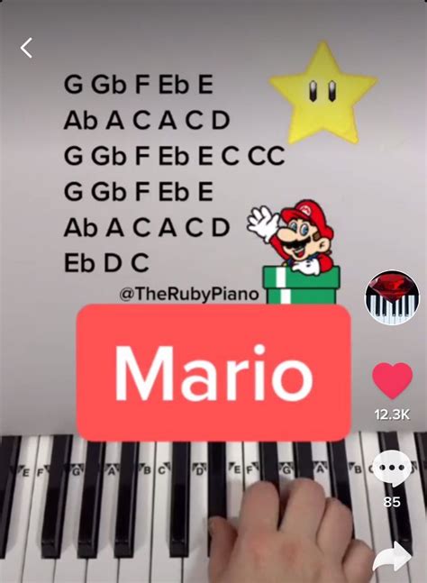 Mario Theme Song Piano Music Lessons Piano Tutorials Songs Piano Songs