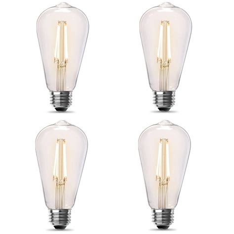 Feit Electric 60 Watt Equivalent St19 Dimmable Led Clear Glass Vintage