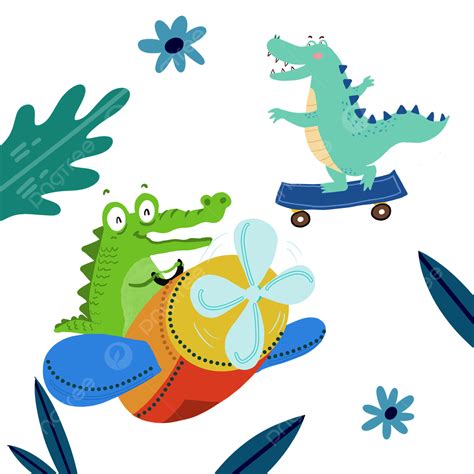 Spring Forest Animal Cartoon Combination Cute Dinosaur Airplane Spring
