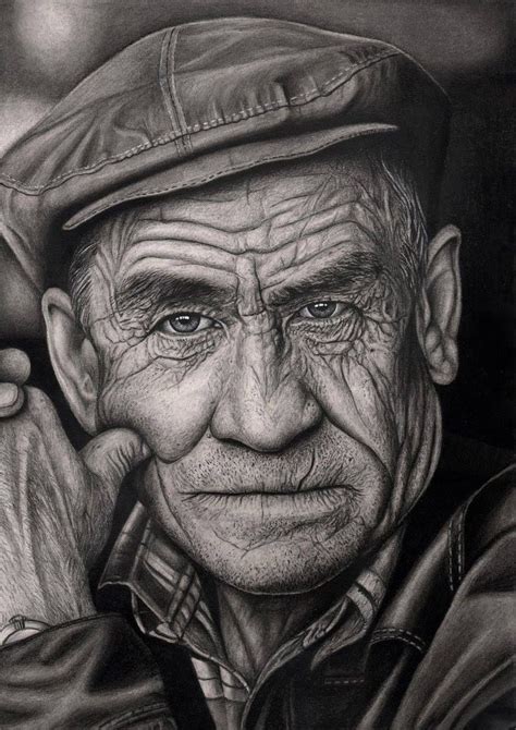 Old Man By Raj Uk Desenhando Retratos Desenho Realista Desenhos