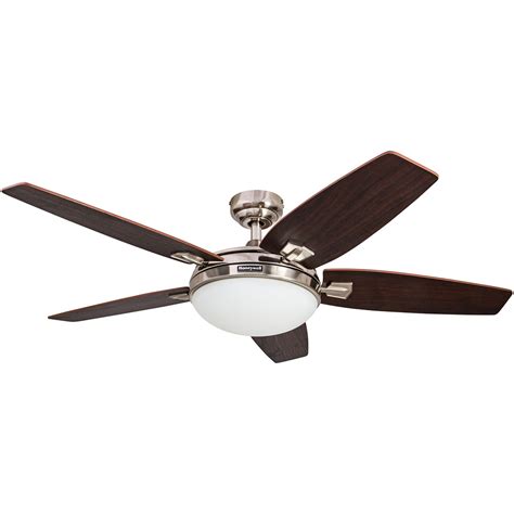 The modern bronze eamon three blade ceiling fan with an integrated led board brings a sleek look to any room. Honeywell Carmel Ceiling Fan, Brushed Nickel Finish, 48 ...