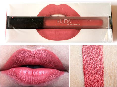 Huda Beauty Liquid Matte Lipstick Icon Review Swatches