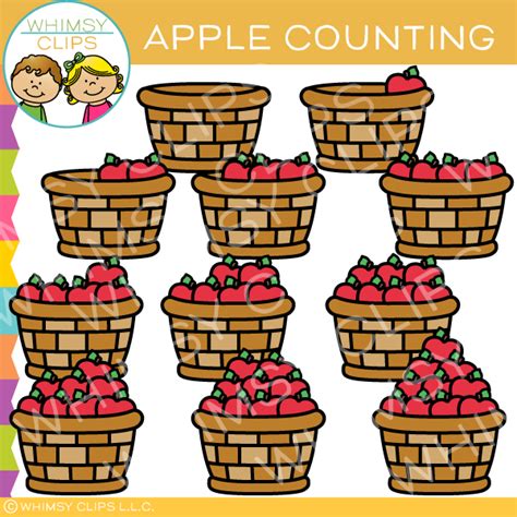 Apple Counting Clip Art Images And Illustrations Whimsy Clips