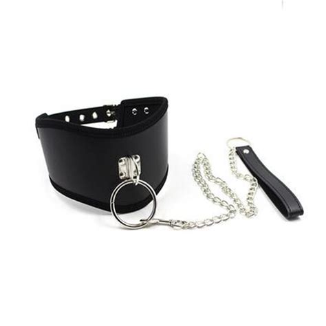 new leather bdsm fetish bondage neck collar for women restraint with leash choker necklace sex