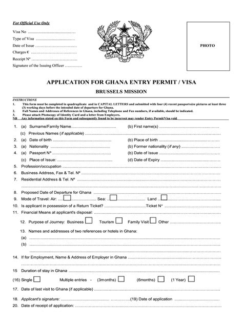 Ghana Visa Application Form Uk Fill Out And Sign Printable Pdf