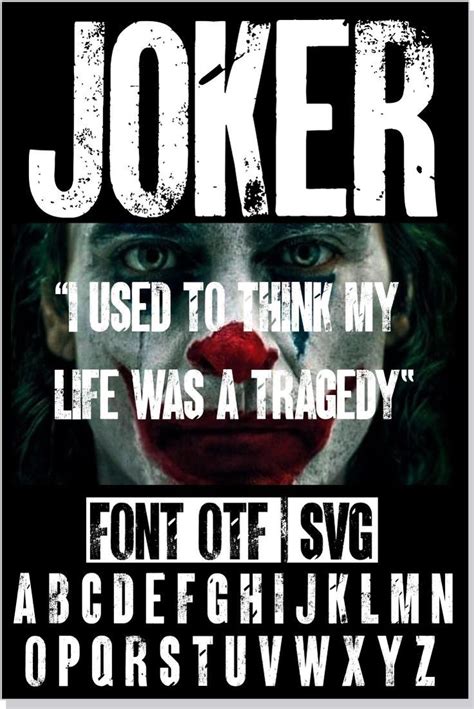 Joker Font Joker Alphabet Svg Joker Open Type Font Instant