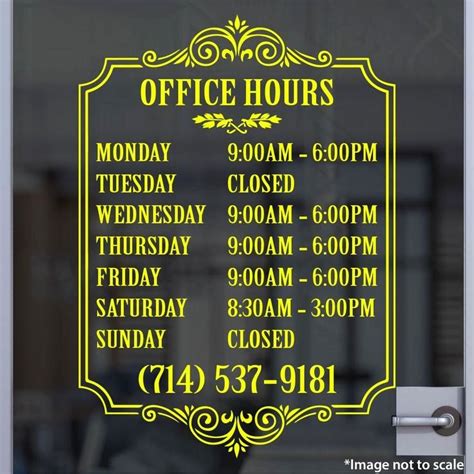 business hours sign template  beautiful   ideas