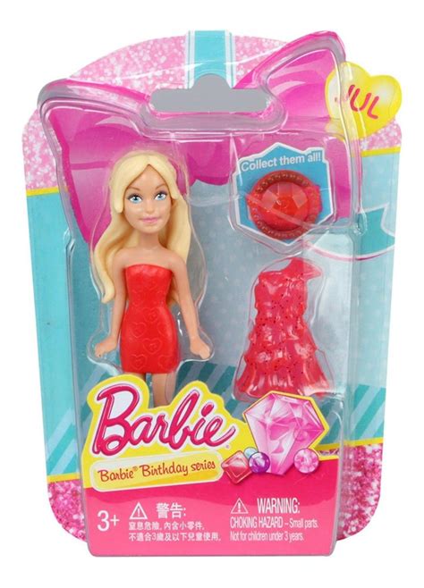 6 Pack Barbie Birthday Series Fashion Doll Mini Docka 9cm Fruugo Uk